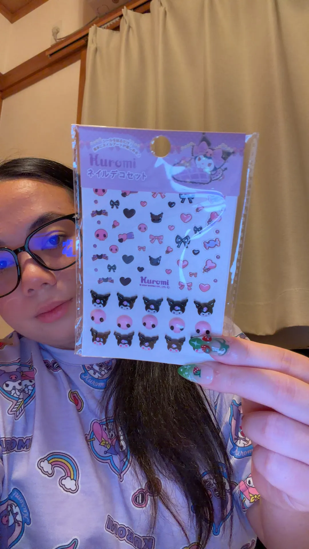 Kuromi nail stickers ($9.99) from @CharmsLOL