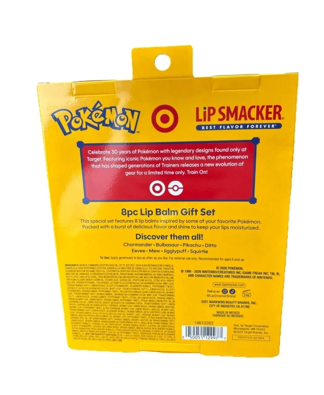 Pokémon x Lip Smacker Target Exclusive 8-Pc Lip Balm Set NIB Mew