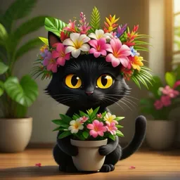 BlackCat_FancyPlants